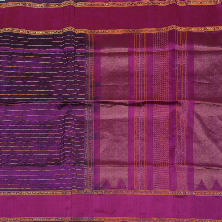 Hayagrivas Violet Pure Silk Cotton Saree KBE1678K1-4