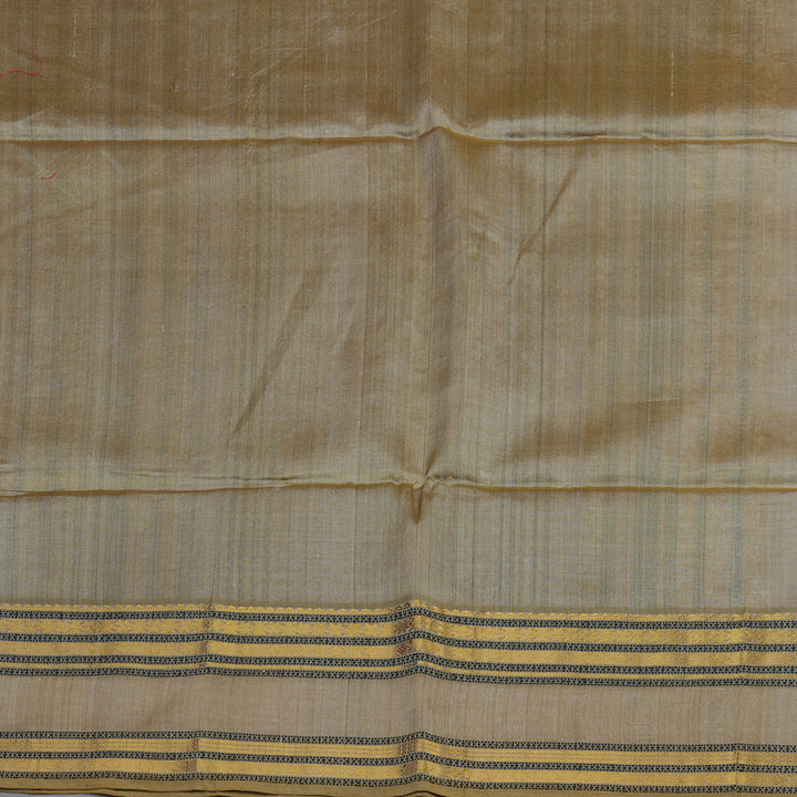 Hayagrivas Light Grey Pure Silk Cotton Saree with Royal Beige Border KBE1678K1-8
