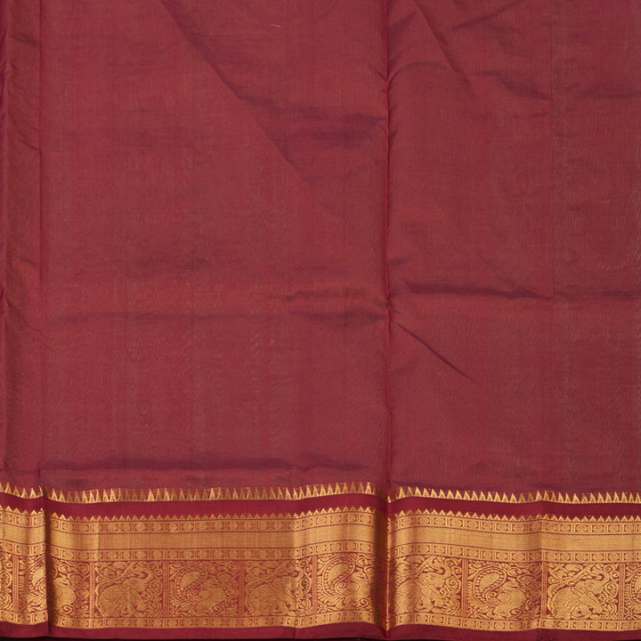 Hayagrivas Pista Green Pure Silk Cotton Saree with Maroon border KBE1678K11-2