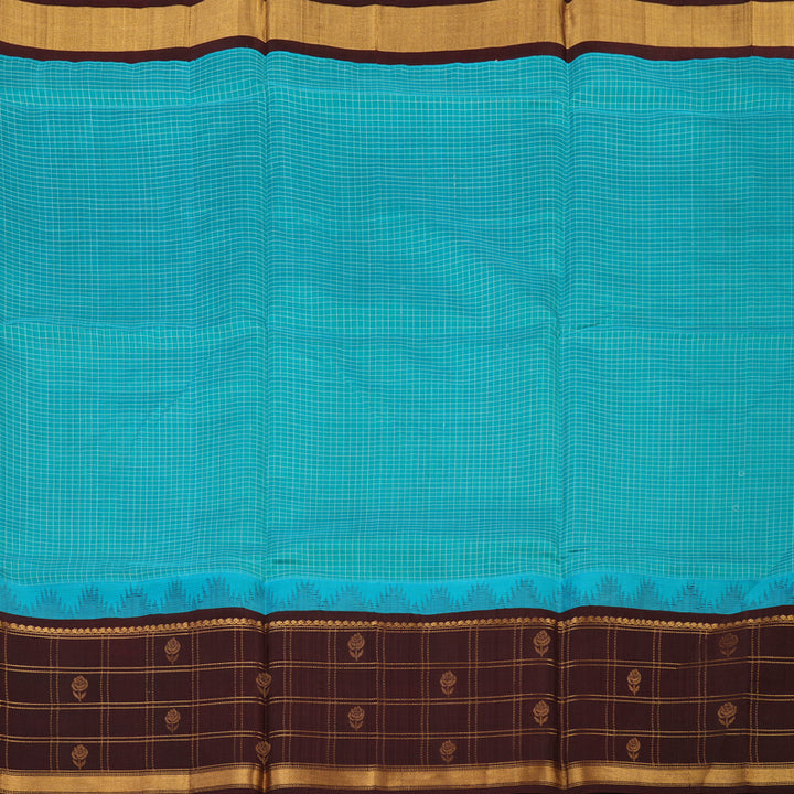 Hayagrivas Sky Blue Pure Silk Cotton Saree KBE1678K13-2