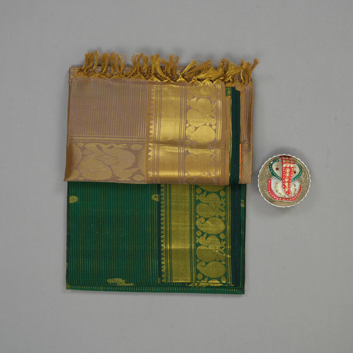 Hayagrivas Bottle Green Pure Silk Cotton Saree KBE1678K2-11