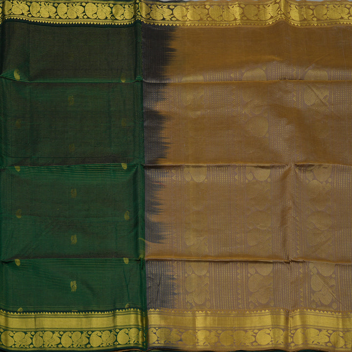 Hayagrivas Bottle Green Pure Silk Cotton Saree KBE1678K2-11