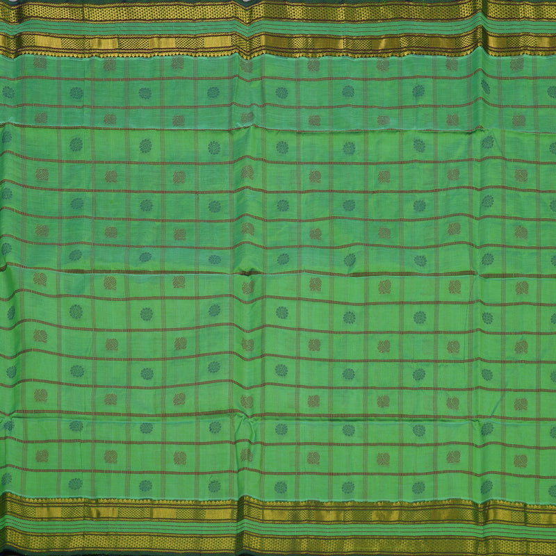 Hayagrivas Yellowish Green Pure Silk Cotton Saree KBE1678K2-12
