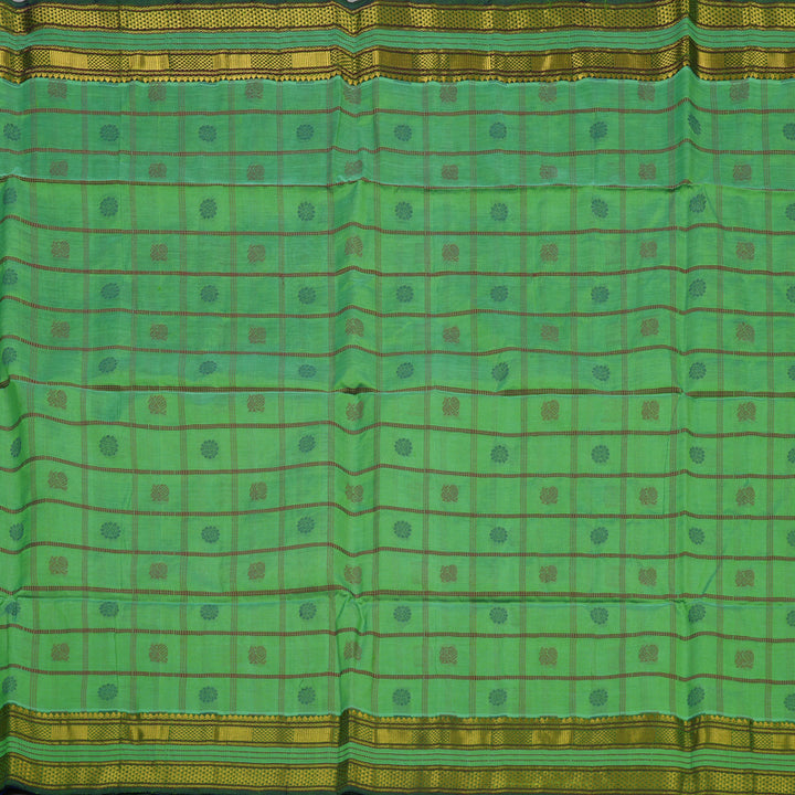 Hayagrivas Yellowish Green Pure Silk Cotton Saree KBE1678K2-12