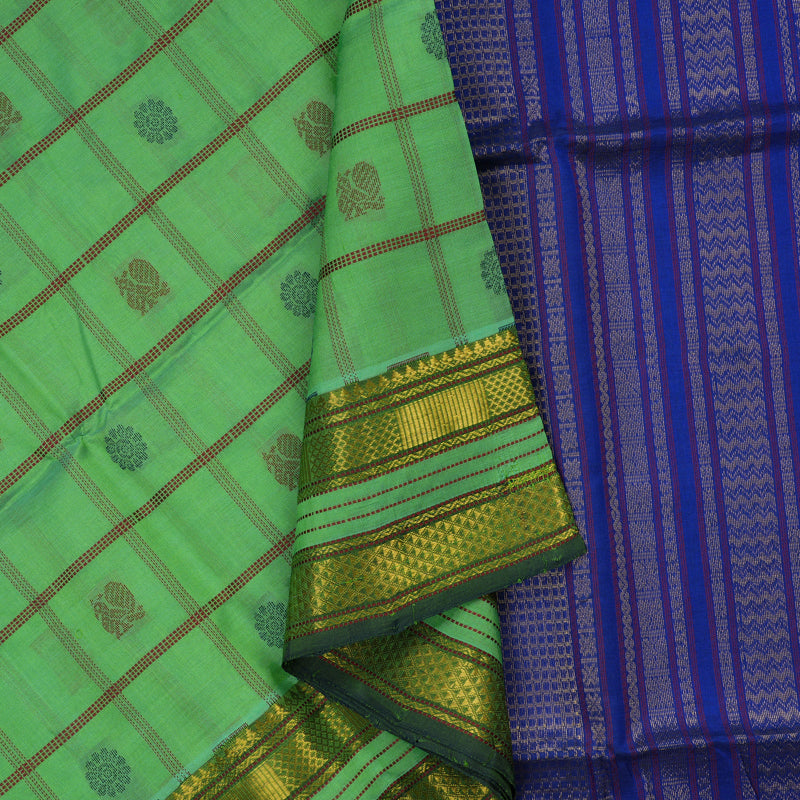 Hayagrivas Yellowish Green Pure Silk Cotton Saree KBE1678K2-12