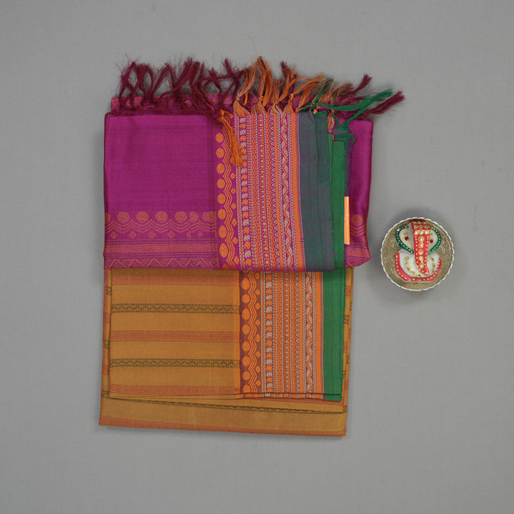 Hayagrivas Khaki Brown Pure Silk Cotton Saree KBE1678K2-14