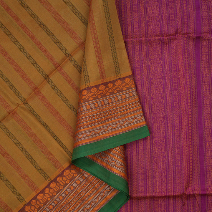 Hayagrivas Khaki Brown Pure Silk Cotton Saree KBE1678K2-14