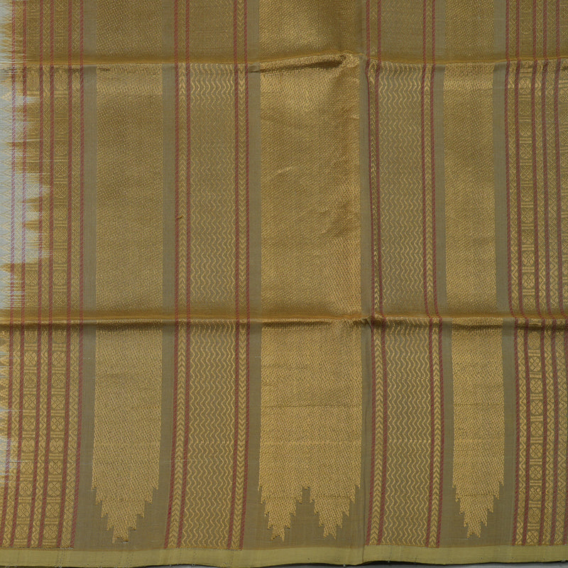 Hayagrivas Half White Pure Silk Cotton Saree KBE1678K2-2