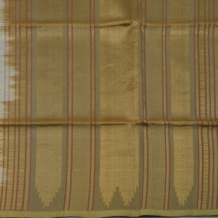 Hayagrivas Half White Pure Silk Cotton Saree KBE1678K2-2