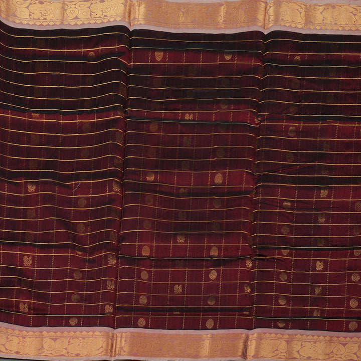 Hayagrivas Araku Maroon Pure Silk Cotton Saree KBE1678K3-1