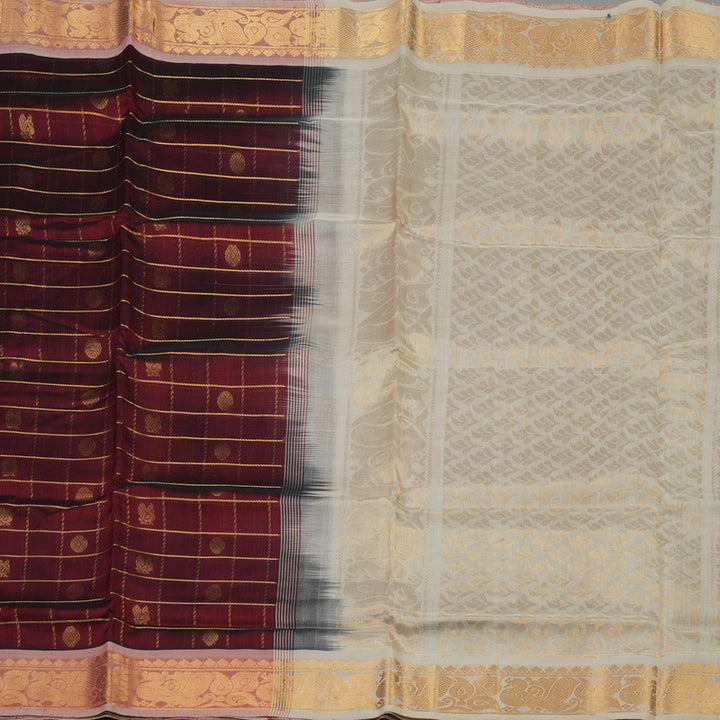 Hayagrivas Araku Maroon Pure Silk Cotton Saree KBE1678K3-1