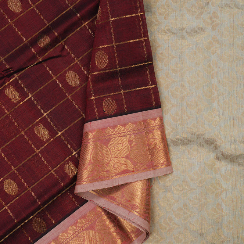 Hayagrivas Araku Maroon Pure Silk Cotton Saree KBE1678K3-1