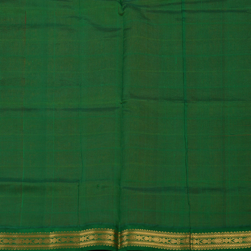 Hayagrivas Deep Orange Pure Silk Cotton Saree with Green border KBE1678K5-5