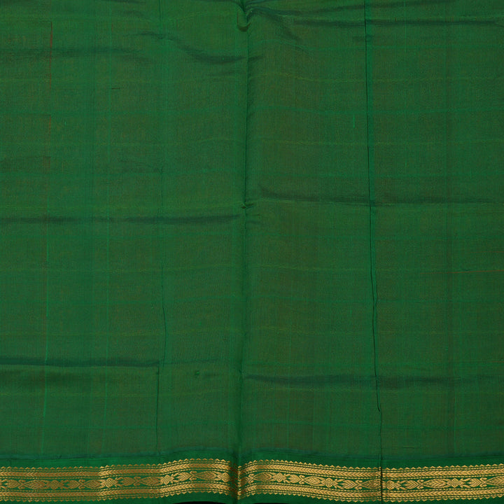 Hayagrivas Deep Orange Pure Silk Cotton Saree with Green border KBE1678K5-5