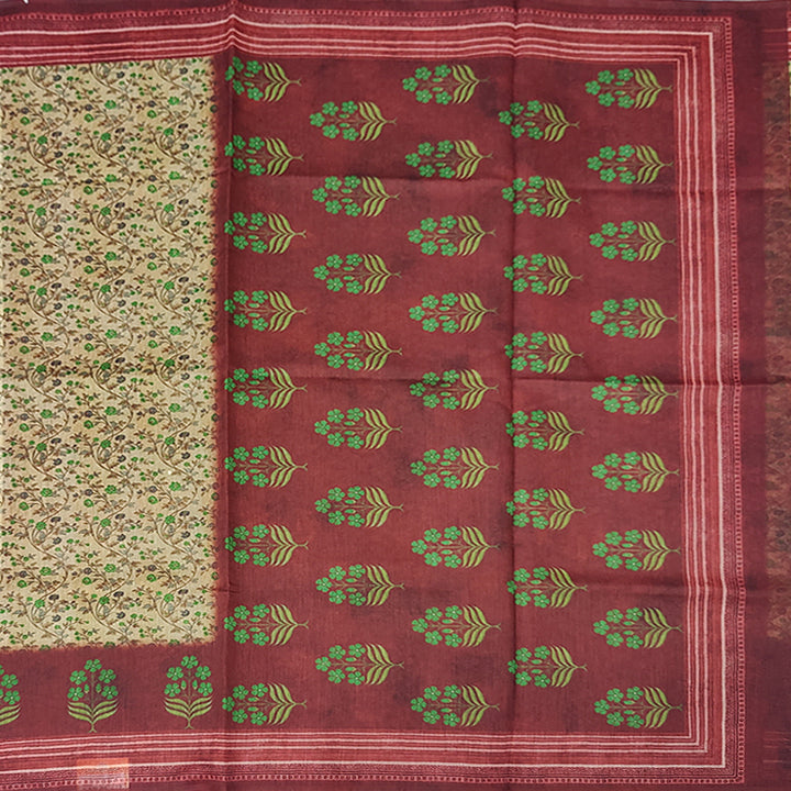 Hayagrivas Sandal Fancy Cotton Saree KBE1682K1-4