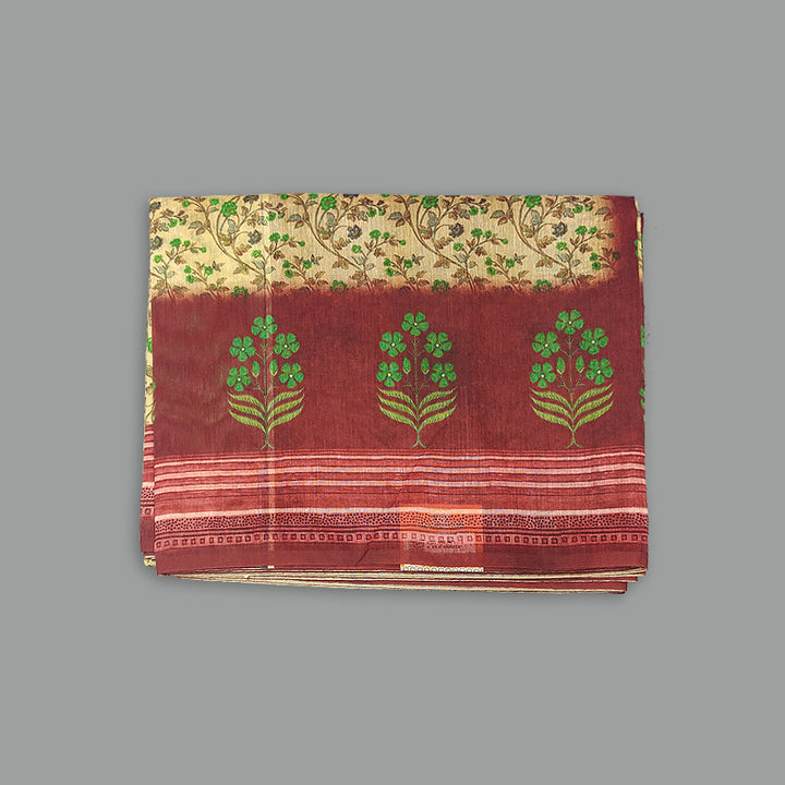 Hayagrivas Sandal Fancy Cotton Saree KBE1682K1-4