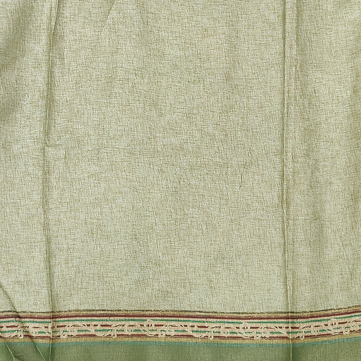 Hayagrivas Mild Pastel Green Fancy Cotton Saree KBE1687K1-17