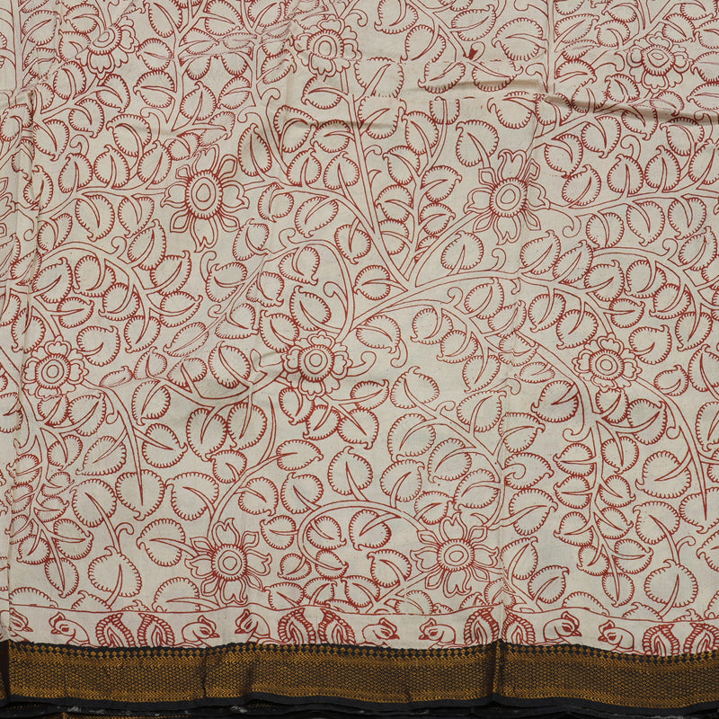 Hayagrivas Maroon Kalamkari Cotton Saree KBE1690K3-15