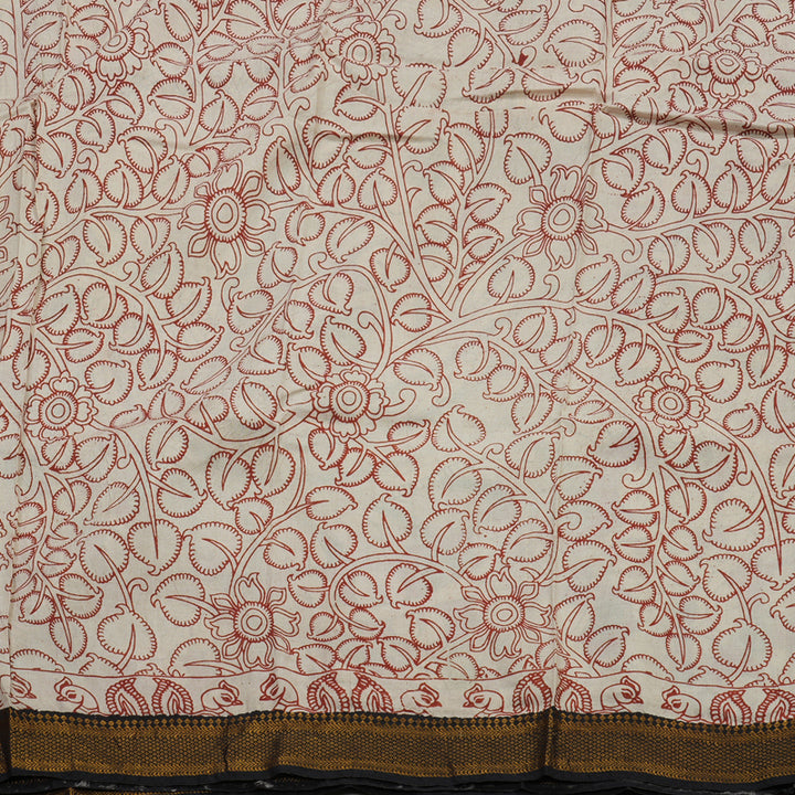 Hayagrivas Maroon Kalamkari Cotton Saree KBE1690K3-15