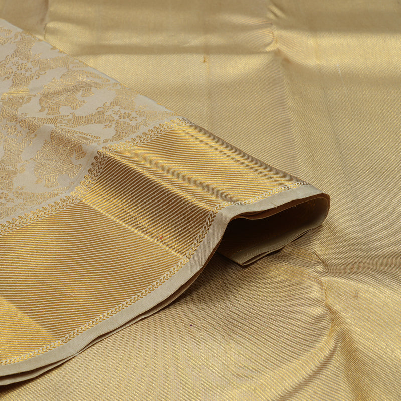 Hayagrivas Handloom Beige Kanjivaram Silk Saree KBE1691K11-18