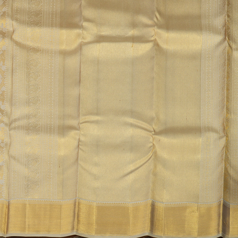 Hayagrivas Handloom Beige Kanjivaram Silk Saree KBE1691K11-18