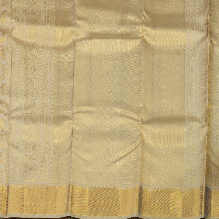 Hayagrivas Handloom Beige Kanjivaram Silk Saree KBE1691K11-18