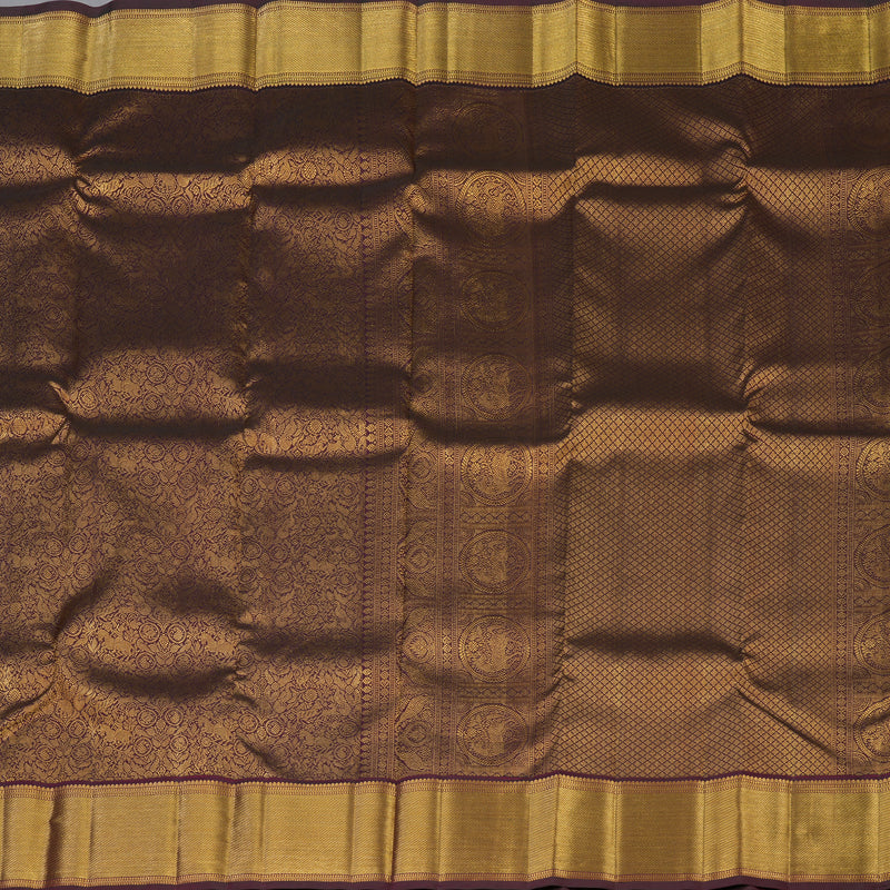 Hayagrivas Handloom Deep Wine Kanjivaram Silk Saree KBE1691K11-7