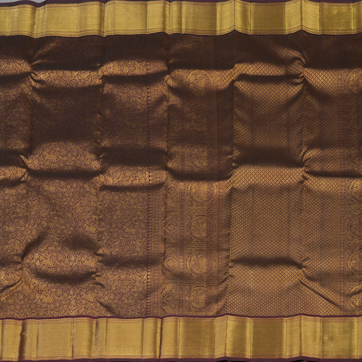 Hayagrivas Handloom Deep Wine Kanjivaram Silk Saree KBE1691K11-7