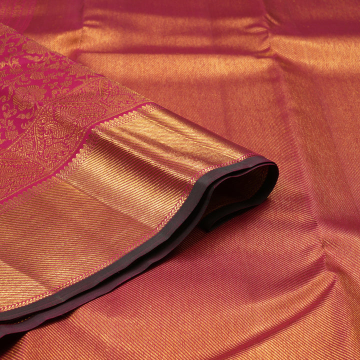 Hayagrivas Handloom Pink Kanjivaram Silk Saree KBE1691K11-8