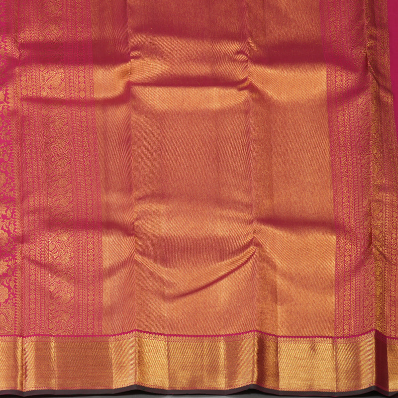 Hayagrivas Handloom Pink Kanjivaram Silk Saree KBE1691K11-8