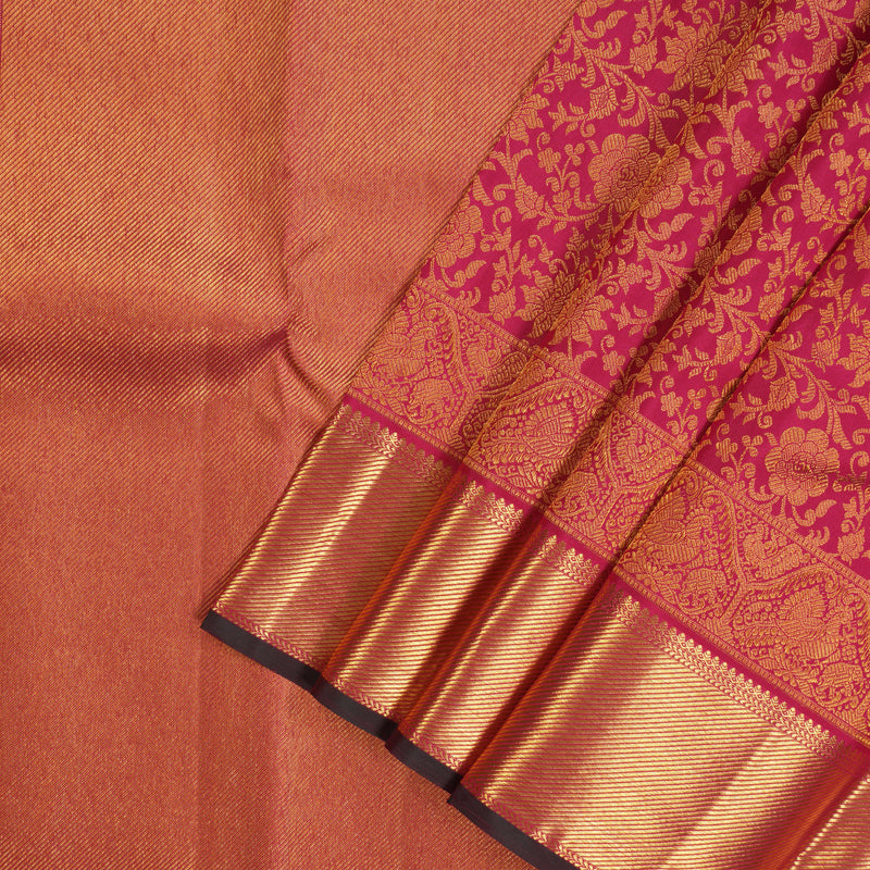 Hayagrivas Handloom Pink Kanjivaram Silk Saree KBE1691K11-8