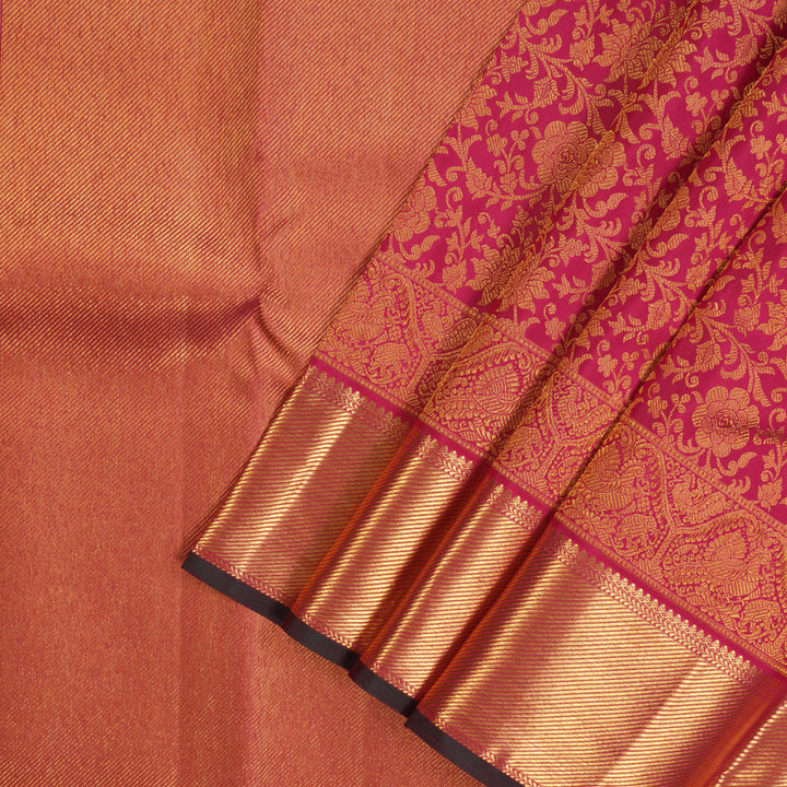 Hayagrivas Handloom Pink Kanjivaram Silk Saree KBE1691K11-8