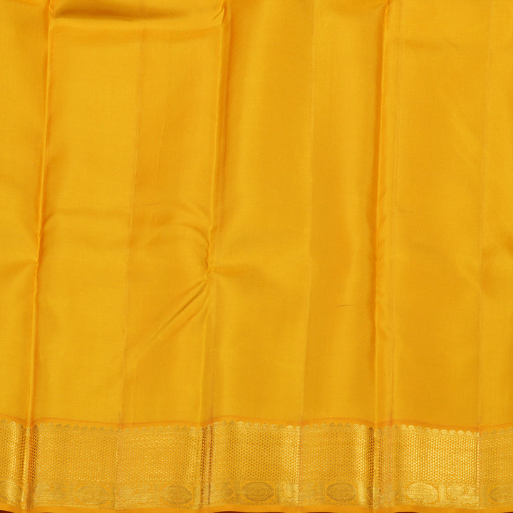 Hayagrivas Handloom Wine Magenta Kanjivaram Silk Saree with Mango Yellow Border KBE1691K12-1