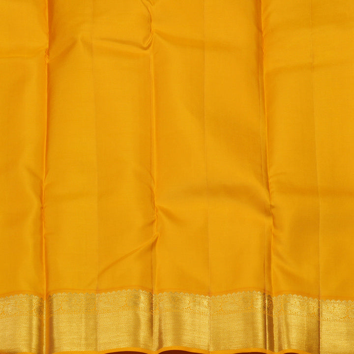 Hayagrivas Handloom Purple Kanjivaram Silk Saree with Mango Orange border KBE1691K7-2