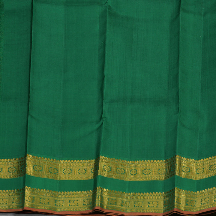 Hayagrivas Handloom Purple Kanjivaram Silk Saree with Dark Green border KBE1692K1-1