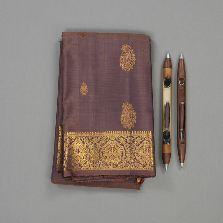 Hayagrivas Handloom Dual tone (Brown & Purple) Kanjivaram Silk Saree KBE1692K3-2