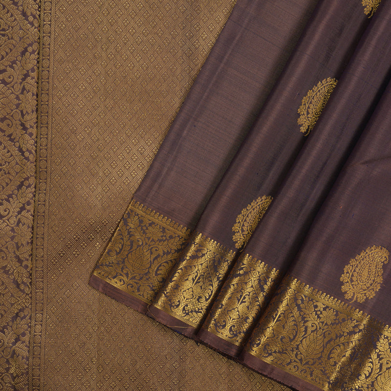 Hayagrivas Handloom Dual tone (Brown & Purple) Kanjivaram Silk Saree KBE1692K3-2