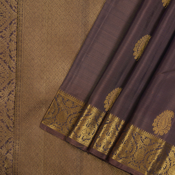 Hayagrivas Handloom Dual tone (Brown & Purple) Kanjivaram Silk Saree KBE1692K3-2