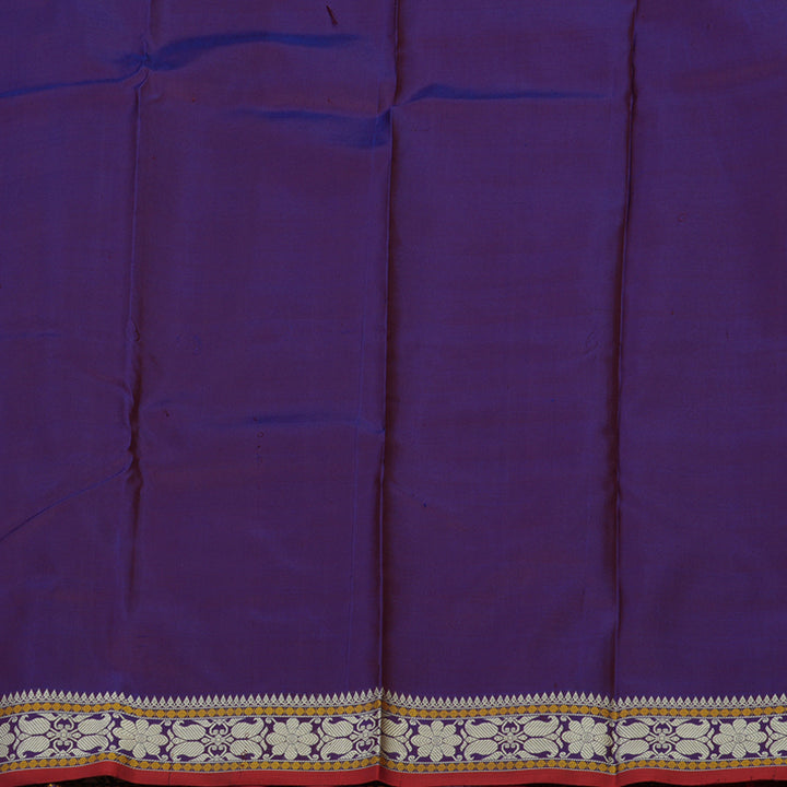 Hayagrivas Handloom Violet Kanjivaram Silk Saree  KBE1693K3-2