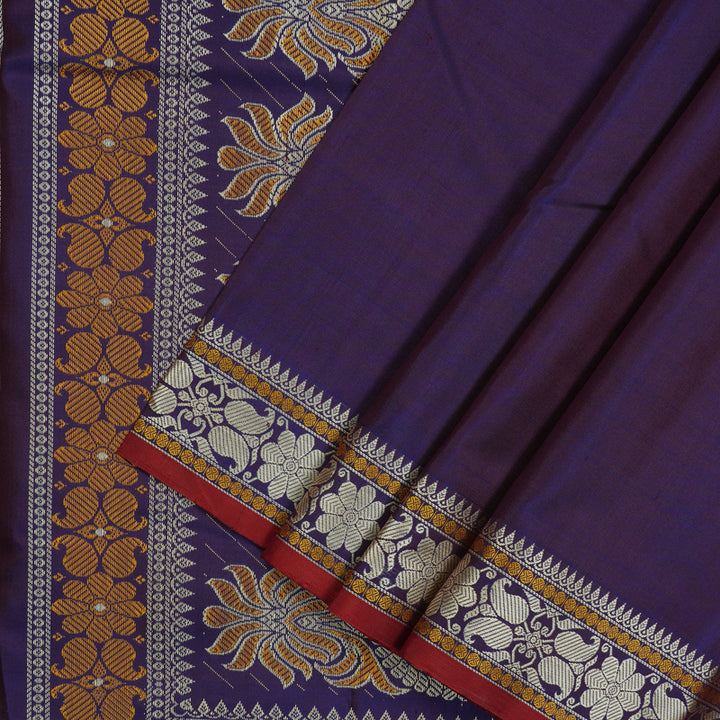 Hayagrivas Handloom Violet Kanjivaram Silk Saree  KBE1693K3-2
