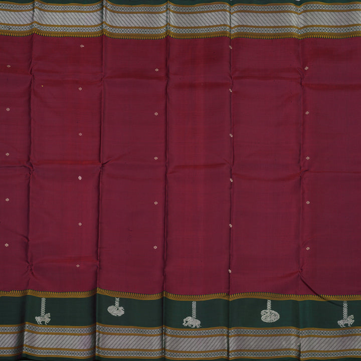 Hayagrivas Handloom Wine Kanjivaram Silk Saree KBE1693K5-3