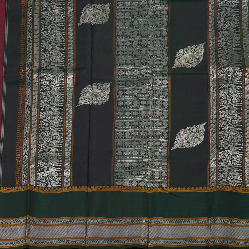 Hayagrivas Handloom Wine Kanjivaram Silk Saree KBE1693K5-3