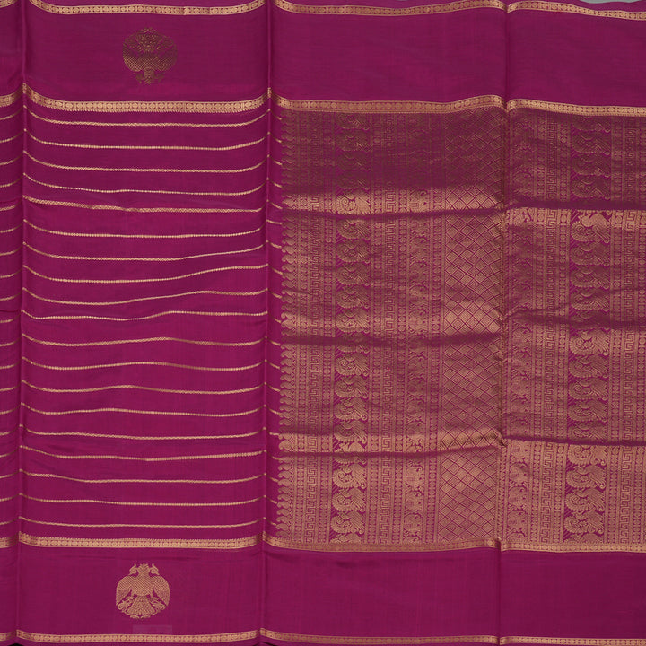 Hayagrivas Magenta Pure Kanchi Silk Cotton Saree KBE1695K10-4