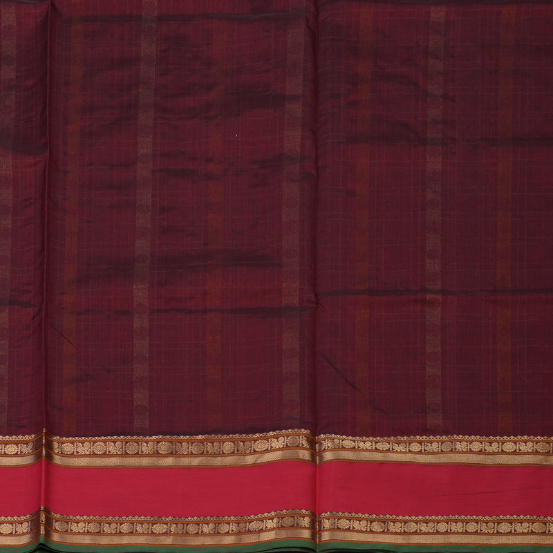 Hayagrivas Wine Maroon Pure Kanchi Silk Cotton Saree KBE1695K12-4