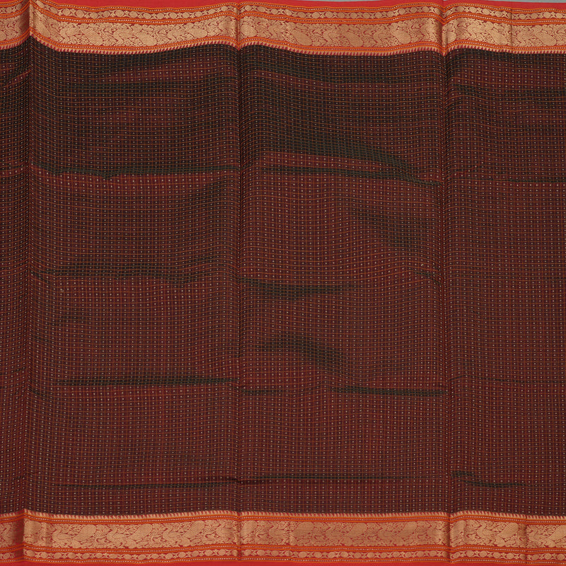 Hayagrivas Araku Maroon Soft Kanchi Silk Cotton Saree with Red border KBE1695K12-5