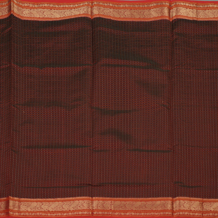 Hayagrivas Araku Maroon Soft Kanchi Silk Cotton Saree with Red border KBE1695K12-5