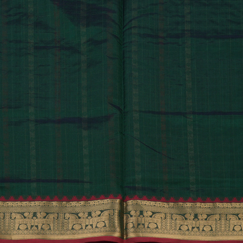 Hayagrivas Bottle Green Soft Kanchi Silk Cotton Saree KBE1695K12-6