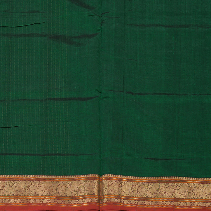Hayagrivas Bottle Green Pure Kanchi Silk Cotton Saree KBE1695K12-7