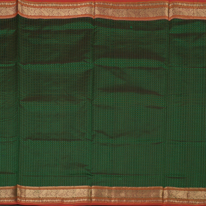 Hayagrivas Bottle Green Pure Kanchi Silk Cotton Saree KBE1695K12-7