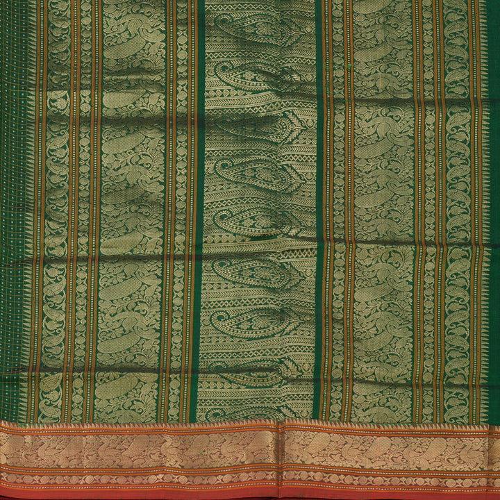 Hayagrivas Bottle Green Pure Kanchi Silk Cotton Saree KBE1695K12-7